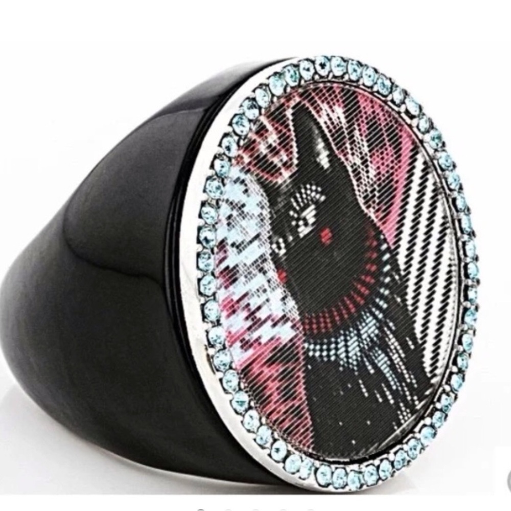 NWT Marc by Marc Jacobs Lentiular Rue Cat Statement ring Sz. S
